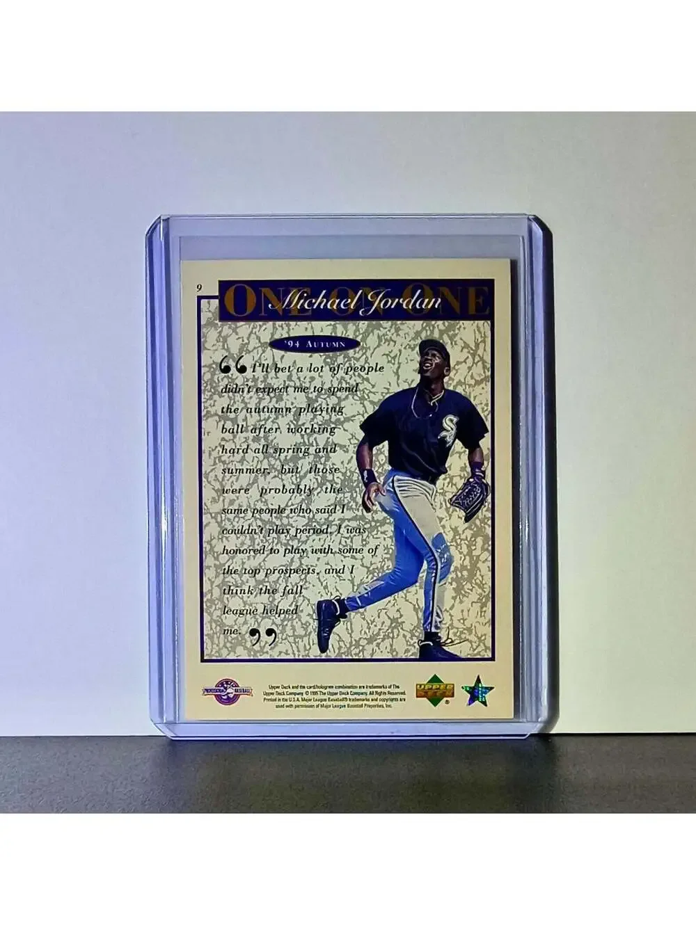 Michael Jordan 1995 Upper Deck Minors One on One #9 Card Chicago Bulls